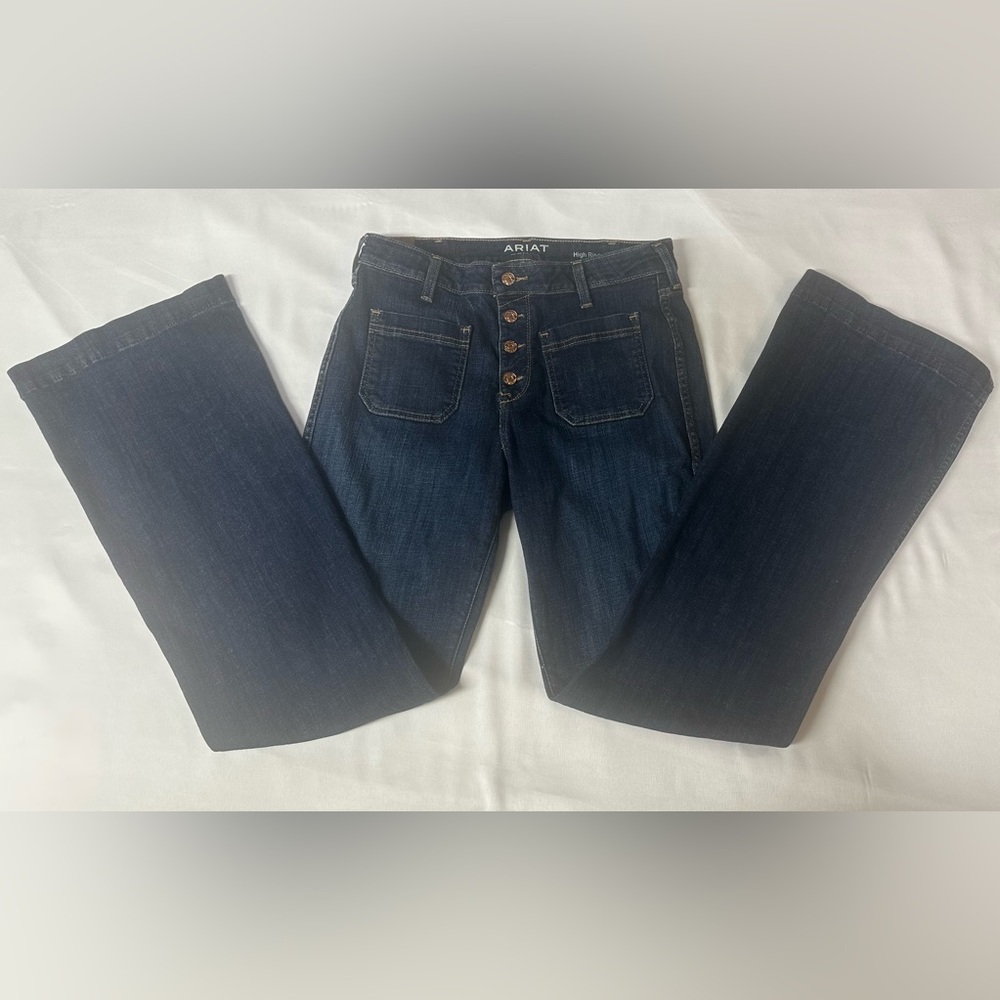 Ariat Women's Slim Trouser 31L Button fly Jean